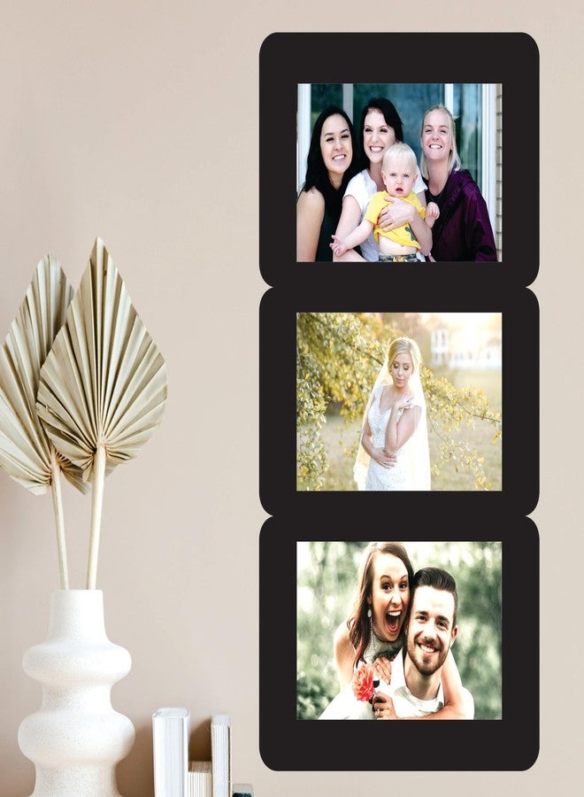 Creative Arts n Frames إطار صور خشبي متعدد الصور من قطعة واحدة بدون وصلات، من إنتاج Creative Arts n Frames، قطعة واحدة، ديكور منزلي، ديكور حائط لغرفة المعيشة، هدية (إطار صور Same3 مقاس 4x6، 3 في 1 قطعة) - Image 1